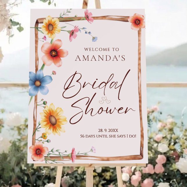 Blush Rose New Chapter Bridal Shower Welcome Sign (Creator Uploaded)