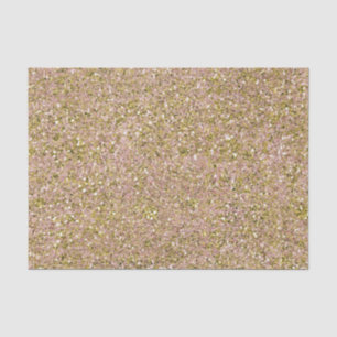 Blush Rose Pink & Gold Glam Glitter Party Sparkle Tissue Paper