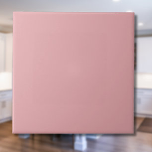 Blush Rose Pink Solid Color Classic Elegant Ceramic Tile