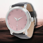 Blush Rose Pink Solid Color | Classic | Elegant  Watch<br><div class="desc">Blush Rose Pink Solid Color | Pink Shades | Classic | Elegant | Trendy | Stylish | Professional Design</div>