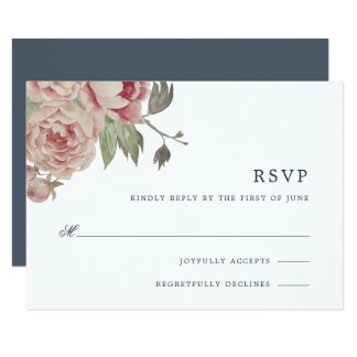 Blush Rose RSVP Card