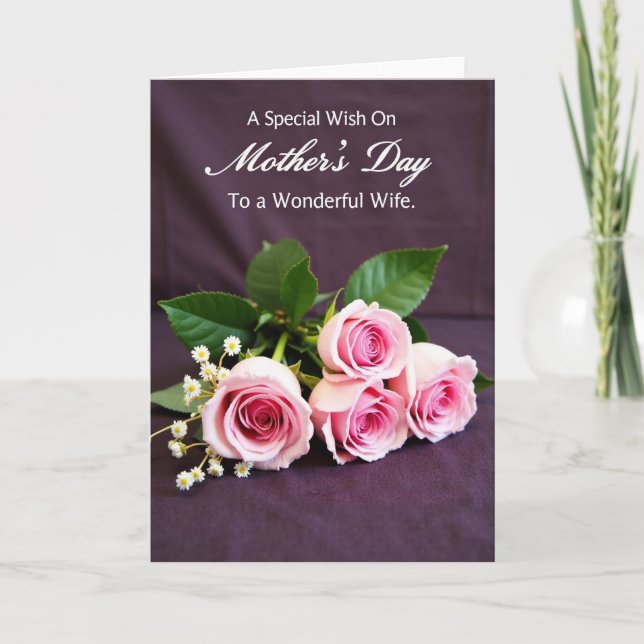 Blush Rose Sweet Mothers Day Card (Front)