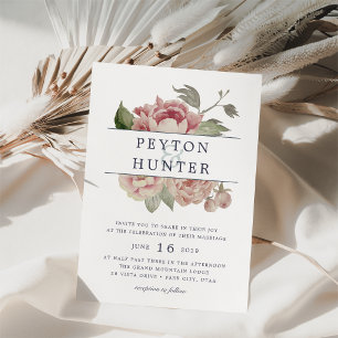 Blush Rose Wedding Invitation