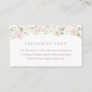 Blush Roses Baby Breath Enclosure Card
