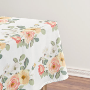 Blush Roses Pattern Tablecloth