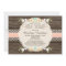BLUSH RUSTIC FLORAL BOHO BRIDAL SHOWER INVITATIONS
