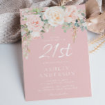 Blush & Sage Modern Girls 21st  Birthday Party Invitation<br><div class="desc">Blush & Sage Modern Girls 21st  Birthday Party Invitation

Follow our store for lots more invitations and designs</div>