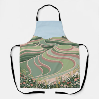 Blush & Sage Rice Terrace Apron – Folk Art Kitchen