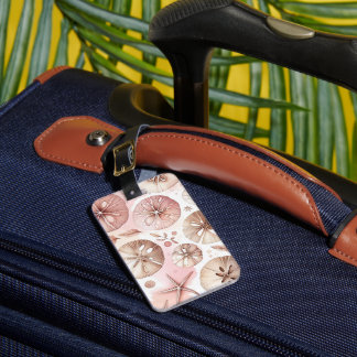 Blush Sand Dollars Star Fish Luggage Tag