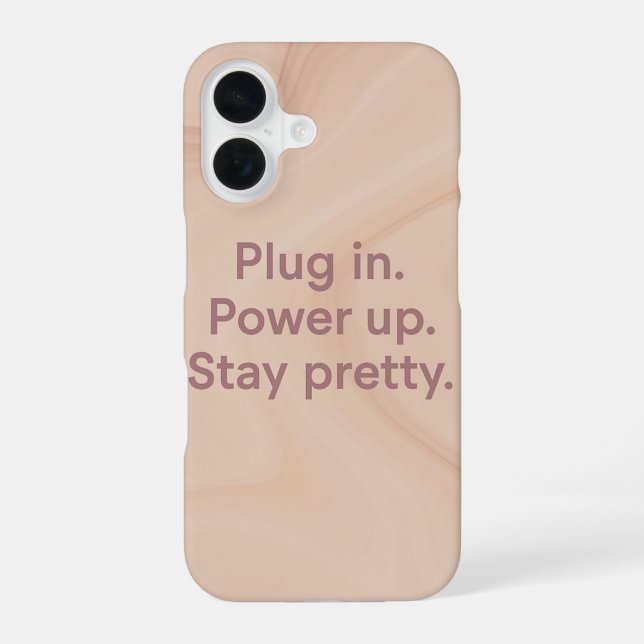 Blush & sand Plug In Ai art  Iphone Case (Back)