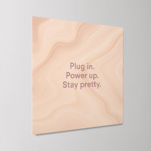 Blush & sand Plug In AI art  Peel And Stick Photo Tile