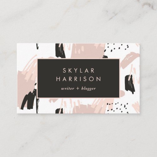 Blush Scribble  Trendy and Chic Business Card