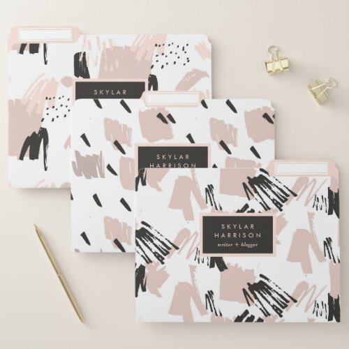 Blush Scribble  Trendy and Chic File Folder