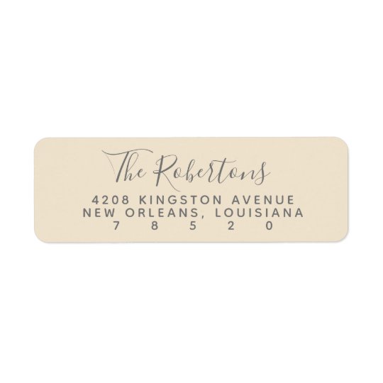 Blush Script Name Return Address Labels
