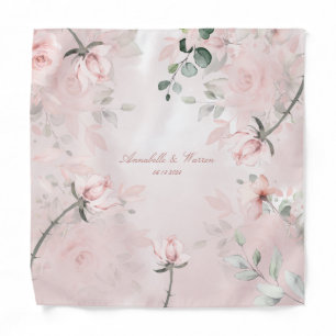 Blush Secret Garden Rose Groomsmen's Pocket Square Bandana