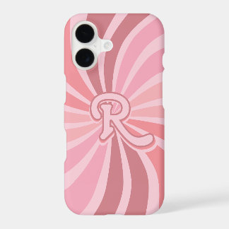 Blush Shades Retro 70s Sunburst Initial Girly iPhone 17 Case