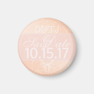 Blush Shimmer Save the Date Magnet