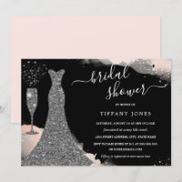 Blush Silver Sparkle Dress Bridal Shower