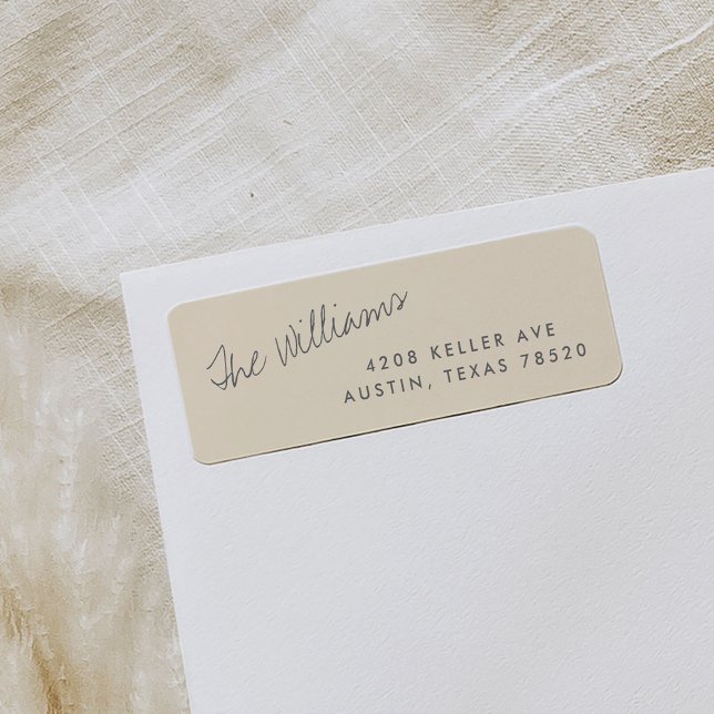 Blush Simple Script Name Return Address Labels (Creator Uploaded)