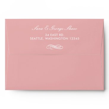 Blush Simple Wedding Invitations Envelope
