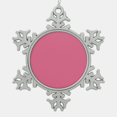 Blush Snowflake Pewter Christmas Ornament