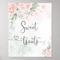 Blush snowflakes sweet treats poster