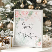 Blush snowflakes sweet treats poster