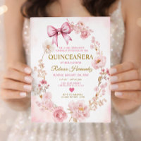 Blush Soft Pink Bow Quinceañera