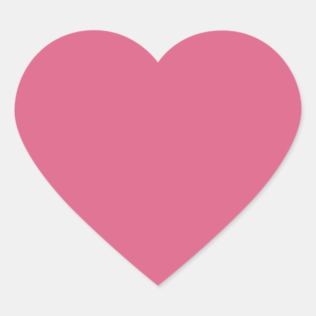 Blush (solid color)  heart sticker (Front)