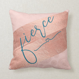 Blush Sparkle Fierce Throw Pillow