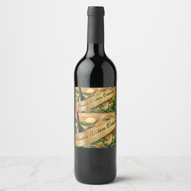 Blush Sparkling Wine Bridal Shower Mini Sparkling  Wine Label (Front)