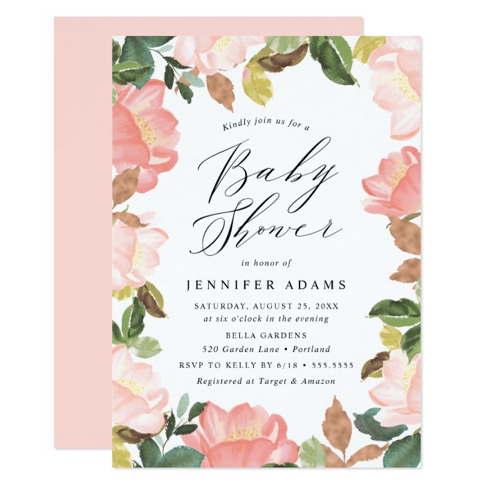 spring baby shower invitations