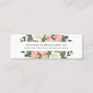 Blush Spring Floral Bridal Registry Cards