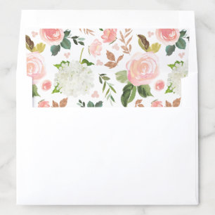 Blush Spring Floral   Wedding Envelope Liner