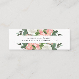 Blush Spring Floral   Wedding Website RSVP Cards