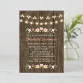 Blush String of Lights Fall Rustic Baby Shower Invitation (Standing Front)