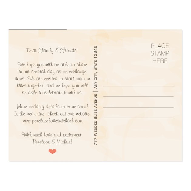 Blush String Of Lights Rustic Fall Save The Date Postcard