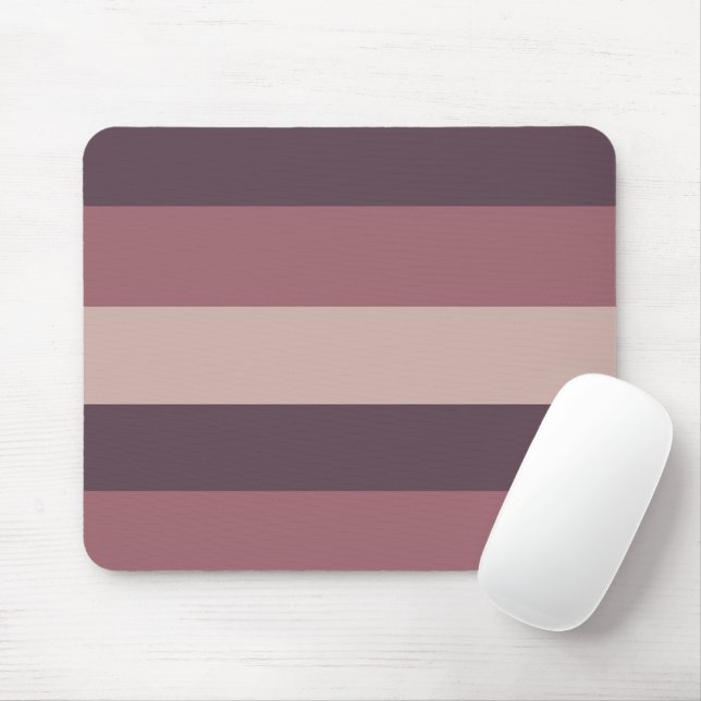 Blush stripes palette print mouse pad (With Mouse)