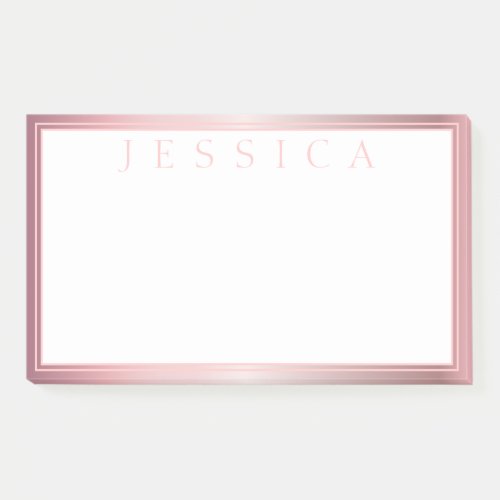 Blush  Subtle Rose Ombre  Your Name Post_it Notes