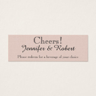 Blush Succulent Wedding Drink Tickets