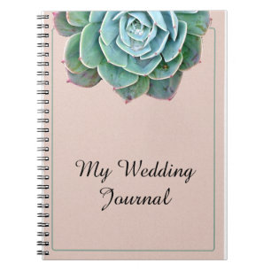 Blush Succulent Wedding Journal