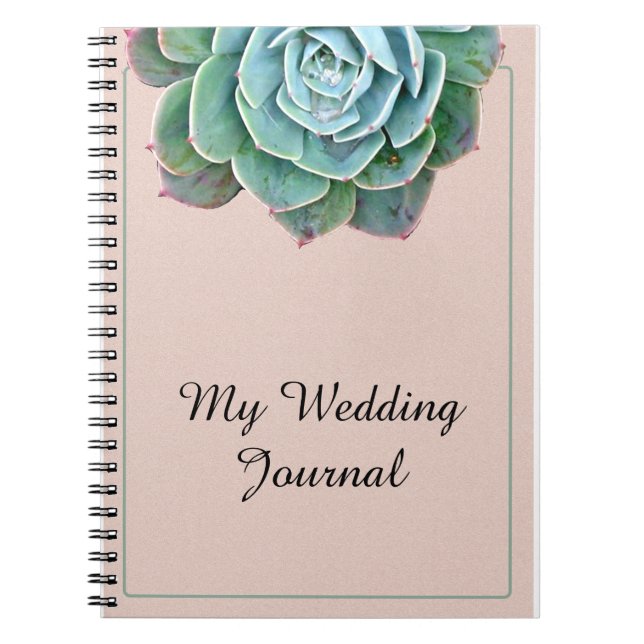 Blush Succulent Wedding Journal (Front)