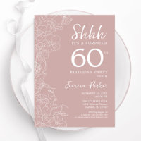 Blush Surprise 60th Birthday