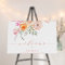 Blush Teal Spring Floral Baby Shower Welcome Sign