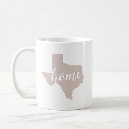 Blush Texas Map Home Mug _ Editable ColorWord