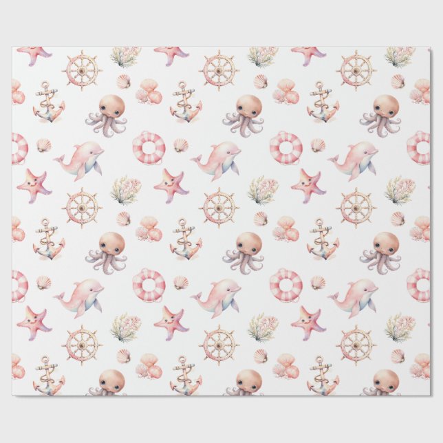 Blush Tide Treasures! Wrapping Paper (Flat)