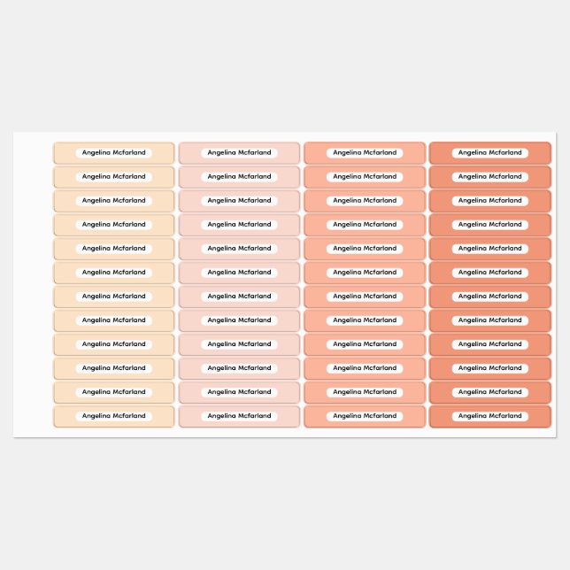 Blush Tones Palette Kids Name Organizational  Labels (Sheet)