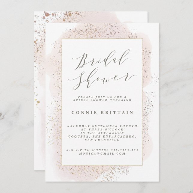 BLUSH TOUCH BRIDAL SHOWER INVITATION (Front/Back)