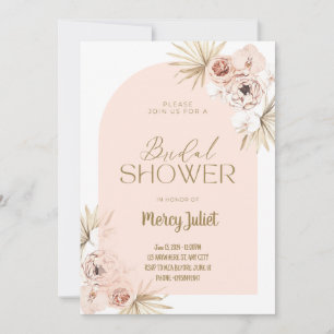 Blush trendy arch Bridal Shower invitation