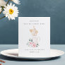 Blush Utensils Floral Recipe Card Bridal Shower Pedestal Sign